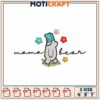 Mama Bear Embroidery File with Flowers in Three Sizes Available