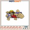 Luffy One Piece Embroidery Design 4x5x7 inch