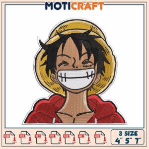 Luffy Embroidery Patch 4x5x7 Inch