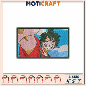 Luffy Embroidery Patch 3 Sizes 4x5x7 Inch