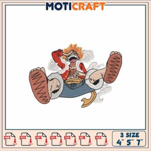 Luffy Embroidery Design 3 Sizes