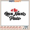 Love Never Fails Embroidery Design 1 Love Never Fails Embroidery Design