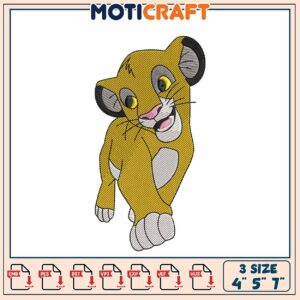 Lion King Embroidery Design 3 Sizes