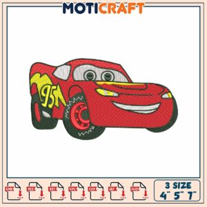 Lightning McQueen Embroidery Design