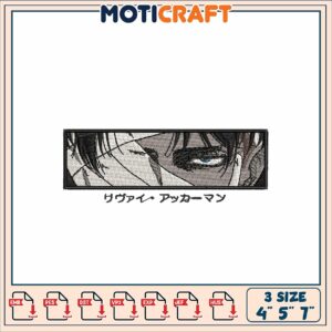 Levi Ackerman Embroidery Patch 3 Sizes