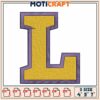 Letter L Embroidery Design 4x5x7 Inch 2 Letter L Embroidery Design 4x5x7 Inch