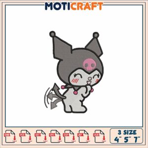 Kuromi Embroidery Design 4x7 Inch