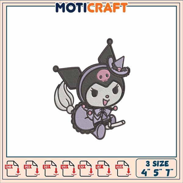 Kuromi Halloween Embroidery Design