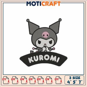 Kuromi Embroidery Design 4x5x7 Inch