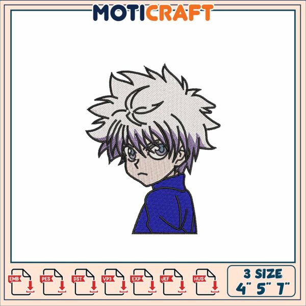 Killua Embroidery Design 3 Sizes