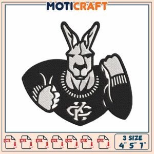 Kangaroo Embroidery Design 4x5x7 Inch