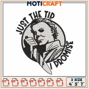 Just the Tip Embroidery Design for Creative Projects 4x5 7 Inch