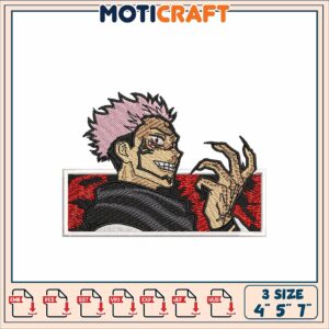 Jujutsu Kaisen Inspired Embroidery Design for Machines 4x5 7 Inch