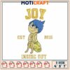 Joy Inside Out Embroidery Design