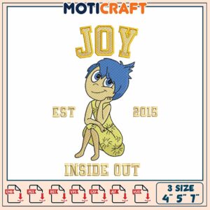 Joy Inside Out Embroidery Design