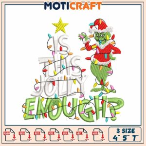 Jolly Grinch Embroidery Design for Festive Holiday Decor Tips