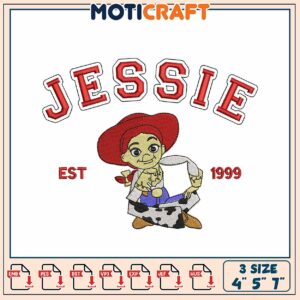 Jessie Embroidery Design 4x5x7 Inch