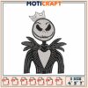 Jack Skellington Embroidery Design 4x5x7 Inch