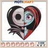 Jack Sally Heart Embroidery Design