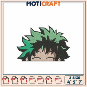 Izuku Midoriya Embroidery Design 4x5x7 Inches