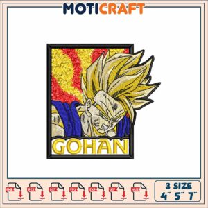 Gohan Embroidery Design 4x5x7 Inch
