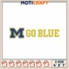 Go Blue Embroidery Design 3 Sizes