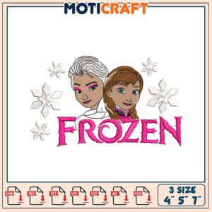 Frozen Embroidery Design 4x5x7 Inch