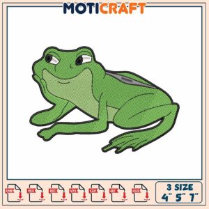 Frog Embroidery Design 4x5x7 Inch