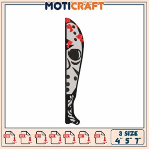 Friday 13th Knife Embroidery Design