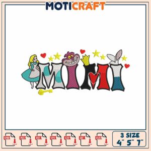 Mimi Embroidery Design Alice in Wonderland