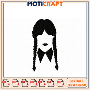 Wednesday Addams Embroidery Design