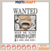 Wanted Monkey D Luffy Embroidery Design Instant Download Art