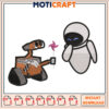 WALL·E & EVE Embroidery Design Instant Download