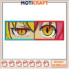 Vibrant Embroidery Design of Striking Anime Character Eyes