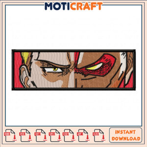 Vibrant Embroidery Design of Heroic Character Faces Download