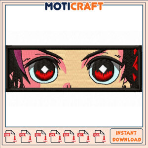 Vibrant Anime Eye Embroidery Design Instant Download Files