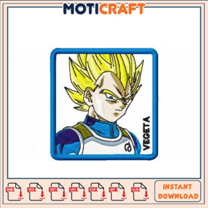 Vegeta Embroidery Design Instant Download