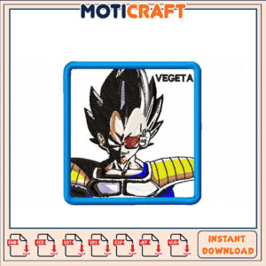 Vegeta Embroidery Design Instant Download for Crafts