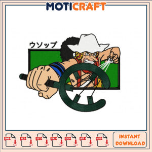 Ussop One Piece Embroidery Design