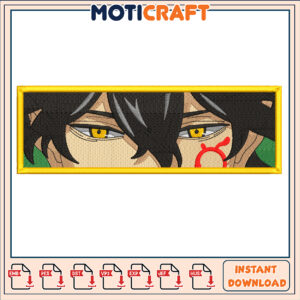 Unique Embroidery Design of Striking Anime Character Eyes