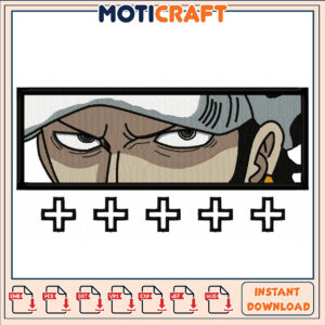 Unique Embroidery Design of Intense Character Face Download