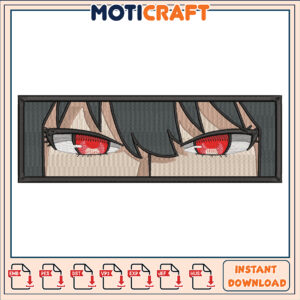 Unique Embroidery Design of Intense Red Eyes Download Now