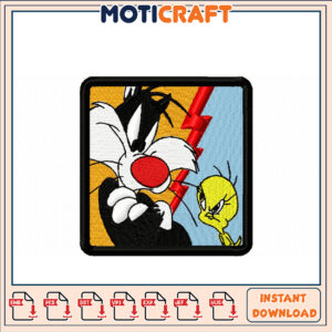 Tweety & Sylvester Embroidery Design
