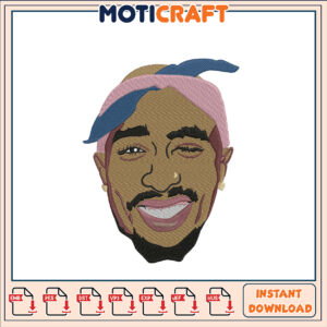 Tupac Shakur Embroidery Design