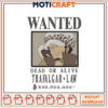 Trafalgar Law Wanted Embroidery Design Instant Download Art