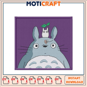 Totoro & Catbus Embroidery Design