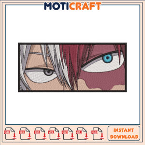 Todoroki Embroidery Design Instant Download