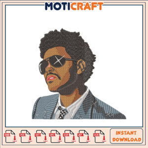 The Weeknd Embroidery Design Instant Download