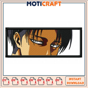 Stylish Levi Ackerman Embroidery Design Instant Download