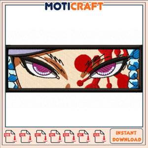 Stylish Embroidery Design of Vibrant Eyes for Download